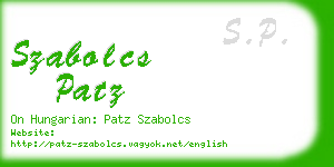 szabolcs patz business card